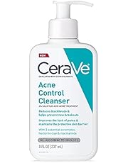 CeraVe Acne Treatment Face Wash | Salicylic Acid Cleanser with Purifying Clay, Niacinamide, and Ceramides | Pore Control and Blackhead Remover | 8 Ounce