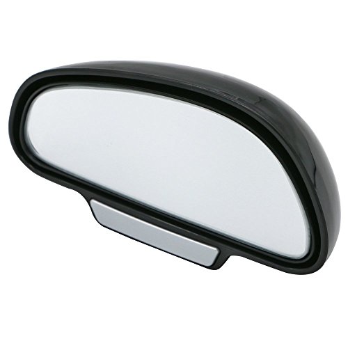 YASOKO Adjustable 360 Degree Rotation Wide Angle Side Rear Mirrors Blind Spot Snap Way Rearview Mirror Universal (Left, Black)