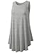 URBANCLEO Womens Scoop Neck Sleeveless Elong Tunic Top Shirt Hgray 3XLARGE