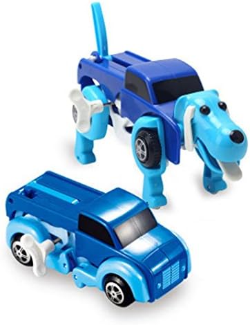 Rokment The Dog Car Transformer Novelty Clockwork Deformable Car New Year Kids Toy (colorful)