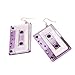 Personality Cassette Tape Dangle Earrings Acrylic Punk Funny Earrings for Women-Pink