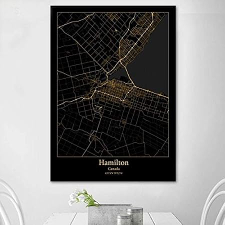 Up To 65 Off Gabcus Hamilton Mississauga Ottawa Toronto Canada City Map Black And Gold Map Canvas Art Print Wall Pictures For Living Room No Frame Size Inch x30cm Color Calgary