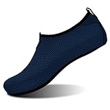 L-RUN Mens Water Aerobics Shoes for Beach Swim Navy XXL(W:12-13,M:9-9.5) M US