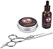 Premium Beard Grooming Kit for Men Care - Boar Bristle Brush,Wooden Beard Comb, Organic Beard Oil, Natural Mustache Beard Balm Butter Wax, Barber Scissors for Styling, Best Growth Gift Set