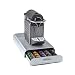 Mind Reader 50 Capacity Nespresso Capsule, 24 Capacity Vertuoline Coffee Pod Storage Drawer Organizer, Silver
