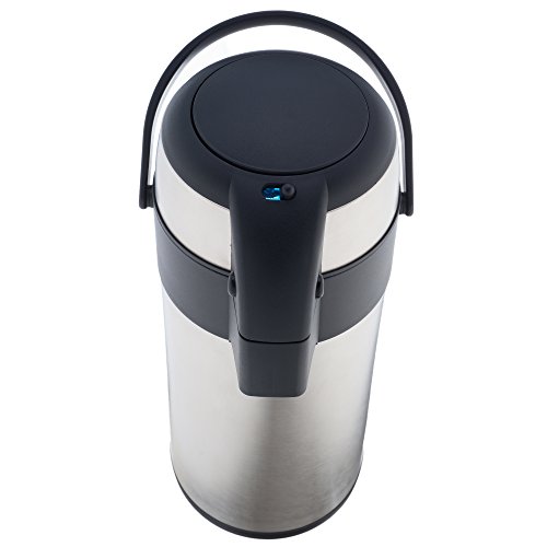 Thermos Pot Beverage Dispenser Pump Carafe Stainless Steel Hot Tea Cold