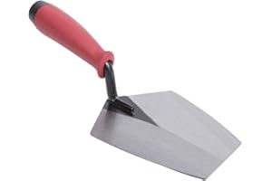 QLT by MARSHALLTOWN Bucket Trowel, 8 1/4 Inch, Masonry, Soft Grip Handle, Carbon Steel, BKTSG825