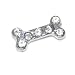 Jewelry Monster "Dog Bone w/Clear Crystals" for Floating Charm Lockets 01000