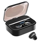 Wireless Bluetooth Earbuds, True Wireless Earbuds with Waterproof IPX5, Microphone,3D Stereo Sound,72H Cycle Time, Portable Charging Case,in-Ear Wireless Headphones for Valentine (Black)