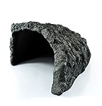 Reptile Rock Hide Cave,Motina Pet Tortoise Escape Habitat Cave,Handcrafed from Premium and Non-Toxic Resin - 10.23 x 9.05 x 5.11 Inches ,Ideal for Small Lizards, Frogs, Turtles, Frogs,Snakes.