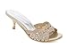 Aisun Women's New Rhinestones Open Toe Dress Slip On Slide Sandals Stiletto Kitten Heels Shoes