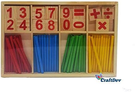 Rainbow impex Wooden Counting Math Game Mathematics Toys Kids