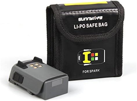 DJI Spark Battery Bag, Safe Bag Storage Bag Explosion-Proof Lipo Case Cover for DJI SPARK Battery (Large Size, Holds 2 Batteries)