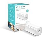 TP-LINK Kasa 2-Outlet Smart Wi-Fi Plug, No Hub Required, Works with Alexa and Google (HS107), 1-Pack, White
