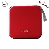 40 CD/VCD/DVD Case Binder Portable Hard Plastic Disc Container Red
