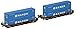 Kato USA Model Train Products Gunderson MAXI-I AOK #58101 Double Stack Car Set with HANJIN 40' Containers, 5-Unit Set