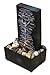 Nature's Mark 10039 Slate Brick Wall LED Relaxation Water Fountain with Authentic River Rocks