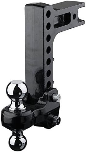 Fastway Flash Solid Steel 49-00-5625 Adjustable Steel Ball Mount with 6 Inch Drop, 2.5 Inch Shank, and Chrome Plated Balls