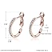 20mm Hoop Earrings, Maxilei Rose Gold Plated, Platinum Plating CZ Rhinestone Crystal Sensitive Earrings for Women Girls