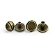 100 Pack Chicago Screws Solid Brass Accessories Nail Rivet Chicago Button for DIY Leather Decoration Round Head Stud Screw BRONZY
