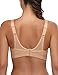 Wingslove Women's Full Coverage High Impact Wirefree Workout Non Padded Sports Bra Bounce Control (Nude,46C)