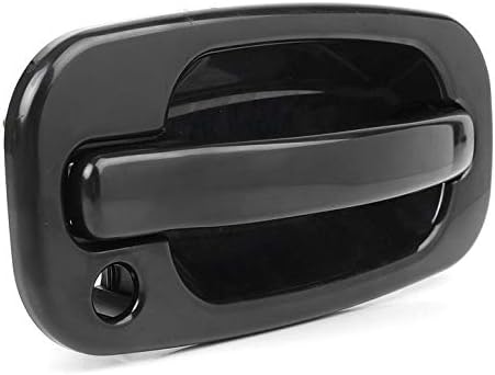 Slikeparts Exterior Front Right Passenger Side Door Handle Replacement Compatible for Chevy Silverado 1999 2000 2001 2002 2003 2004 2005 2006 2007 Black