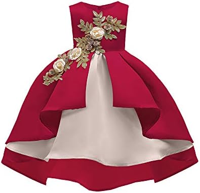 Bridesmaid Pageant Gown for Baby Girl Birthday Party Wedding Dress, Toddler Princess Skirt, Kids Floral Lace Dress