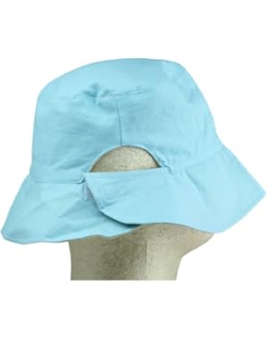 Ladies Ponytail Bucket Hat Womens Sun Hat