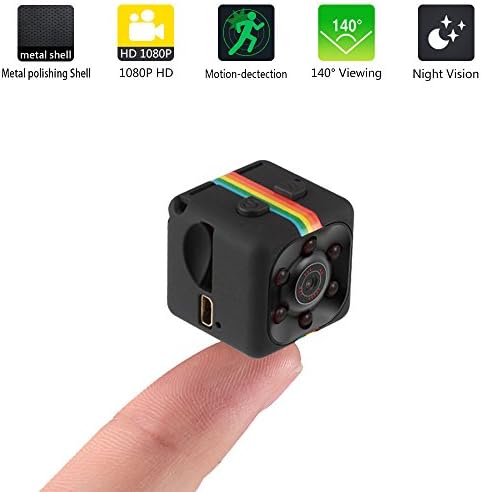 Mini Hidden Camera Smallest Camera Sports Recorder FPV 1080P HD Smallest Camera sq11 IR Night Vision Car Video DVR Portable Tiny Action Camera Monitoring Motion Detection Invisible spy Camera Black
