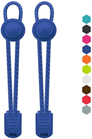 vesonny No Tie Shoelaces, Elastic and Reflective Laces with Lock for Athletes, Adults and Kids - Replacement Quick Shoe Strings for Running