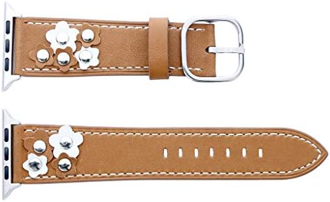 UMFun💗💗Auitable For Apple Watch Series 1/2/3/4 38 / 40mm Inlaid leather leather Strap