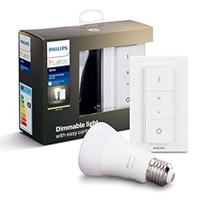 Philips Hue Draadloze Dimmerset – E27 – Duurzame LED Verlichting – Warmwit Licht – Incl. dimmer switch – Dimbaar…