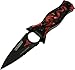 TAC Force TF-707 Series Assisted Opening Folding Knife, Black Half-Serrated Blade, Dragon Handle, 4-1/2-Inch Closed