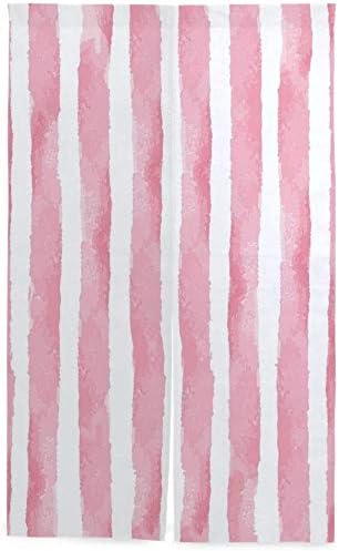 Amazon Tinzzeros のれん おしゃれ ピンクと白の背景 厚すぎず デザイナー 子供部屋 涼簾 着替え室 半遮光 夏は涼しい 透明性の さわやか 突っ張り棒付き 幅85 丈1 のれん オンライン通販