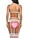 Avidlove Women's Sexy 2 Piece Lingerie Set Lace Open Cup Bra Babydoll Bodysuit White S