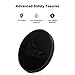 Buruis Genuine Leather Slim Wireless Charging Pad for iPhone 8/8 Plus, iPhone X, Nexus 4/5/6/7, LG G3 and All QI Enabled Device-Black