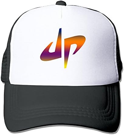 Fashion DP Dude Perfect Logo1 Adult Nylon Adjustable Mesh Hat Snapback Flatbrim Cap Black One Size Fits Most