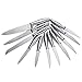Barbestar 12 Piece Super Sharp Kitchen Knife Set, Premium Stainless Steel Cooking Knives with Acrylic Stand, Chef Utility Carving Paring Bread Steak Knives