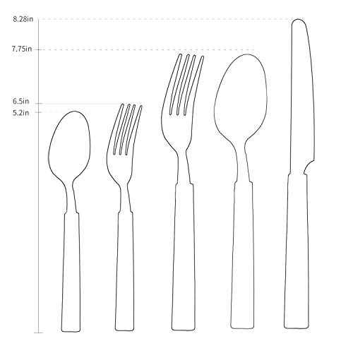 image for HF HOFTEN Silverware Set, 20 Piece Stainless Steel Flatware Set Includ