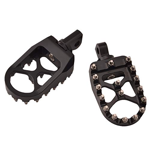 Goldfire Offroad Wide Motorcycle Fat Foot Pegs Pedals, 360° Roating Foot Pedals Footpegs Rests Suit for Harley Davidson Dyna Sportster Bobber (Black) - Thumbnail 4
