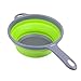 ZOER Kitchen Foldable Pasta Strainers,Collapsible Colanders with Handles,Space-Saver Folding Silicone Strainers Colander,Capacity of 2 quart (Green)