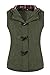 Finejo Women Fashion Hooded Gilet Jacket Zip Up Front Quilted Padded Vest