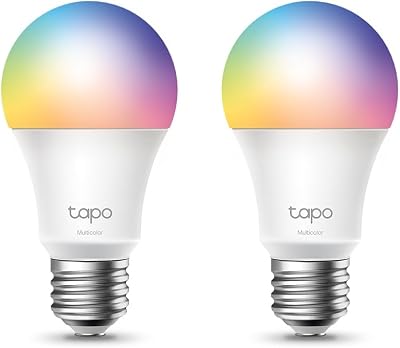 TP-Link smarthome E27 Glühbirne, glühbirnen, Mehrfarbrige smart lampe, zubehör, kompatibel mit Alexa, Google Assistant, App, energiesparend, Kein Hub notwendig (2 Pack)