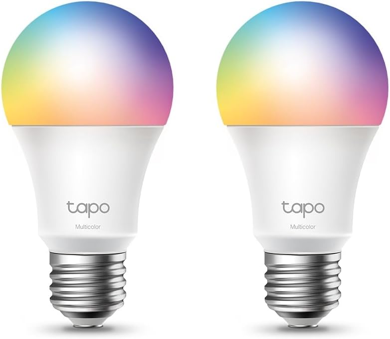 TP-Link smarthome E27 Glühbirne, glühbirnen, Mehrfarbrige smart lampe, zubehör, kompatibel mit Alexa, Google Assistant, App, energiesparend, Kein Hub notwendig (2 Pack)
