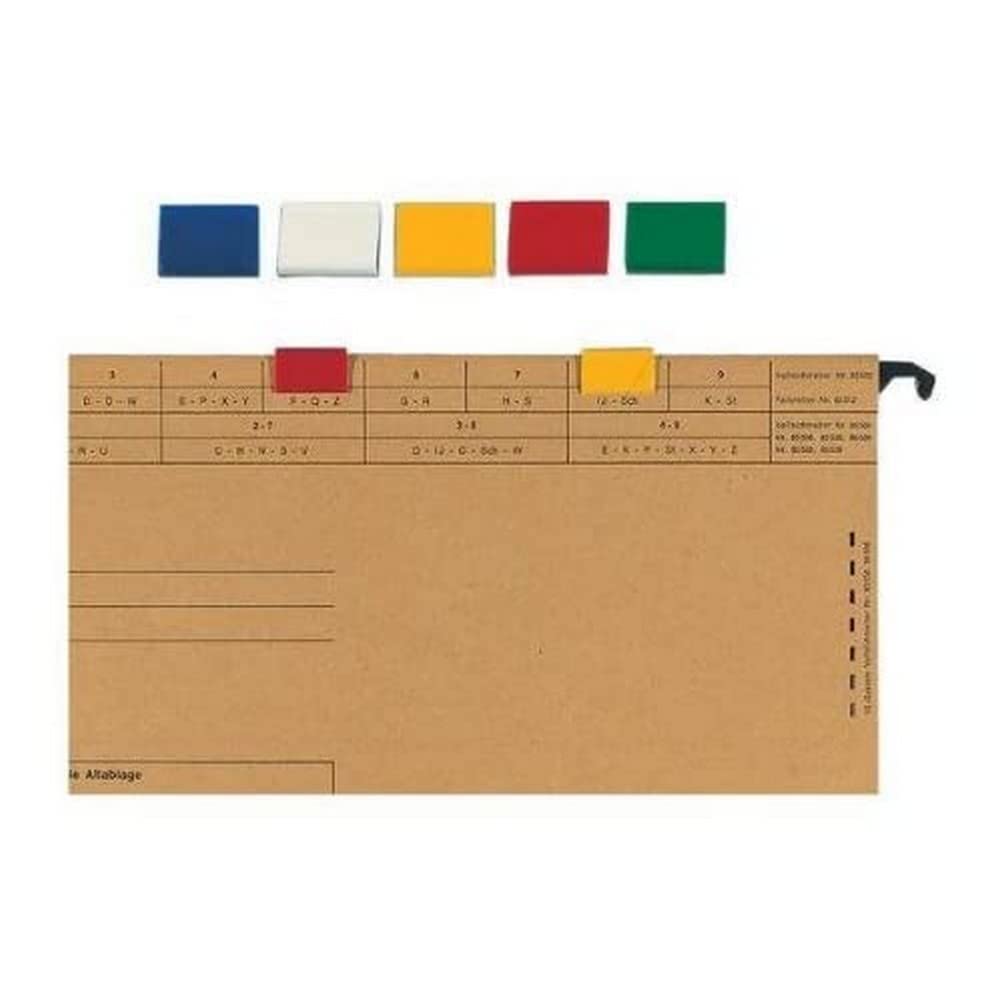 Elba Vertic 100420887 Coloured Tabs for Elba Vertic Hanging Files Pack of 25 White