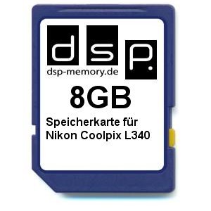 DSP Memory Z-4051557429451 8GB Speicherkarte für Nikon COOLPIX L340