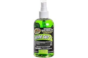 Zoomed Wipeout Reptile Terrarium Cleaner (8.75oz) - with Attached DBDPet Pro-Tip Guide