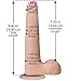 Doc Johnson The Realistic Cock with Removable Suction Cup- ULTRASKYN - Slim - 9 Inch - F-Machine and Harness Compatible Dildo - Vanilla