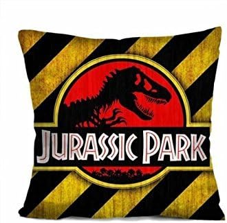 Damuyas JURASSIC PARK Decorative Throw Pillow Case Cushion 18" Zippered Cover (JURASSIC PARK 1#)