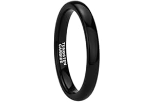 CROWNAL 1mm 2mm 3mm 4mm 5mm 6mm 7mm 8mm Tungsten White/Yellow Gold/Rose Gold Plated Wedding Band Ring Men Women Plain Dome Polished Comfort Fit